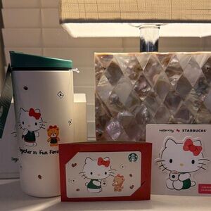 Starbucks Hello Kitty White and Red Tumbler Set